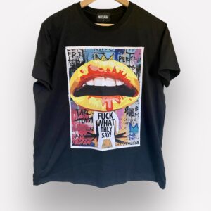 “Fuck what they say “ pop art on tshirt